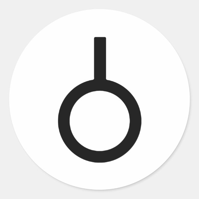 Neutrois Gender Symbol Classic Round Sticker (Front)