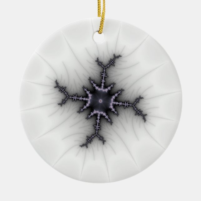 Neutron Star - Fractal Art Ceramic Tree Decoration (Front)