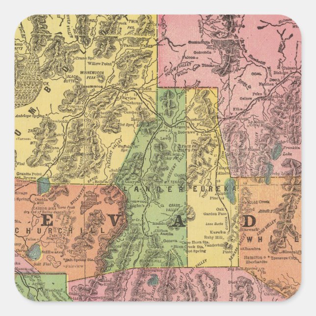 Nevada 3 square sticker (Front)
