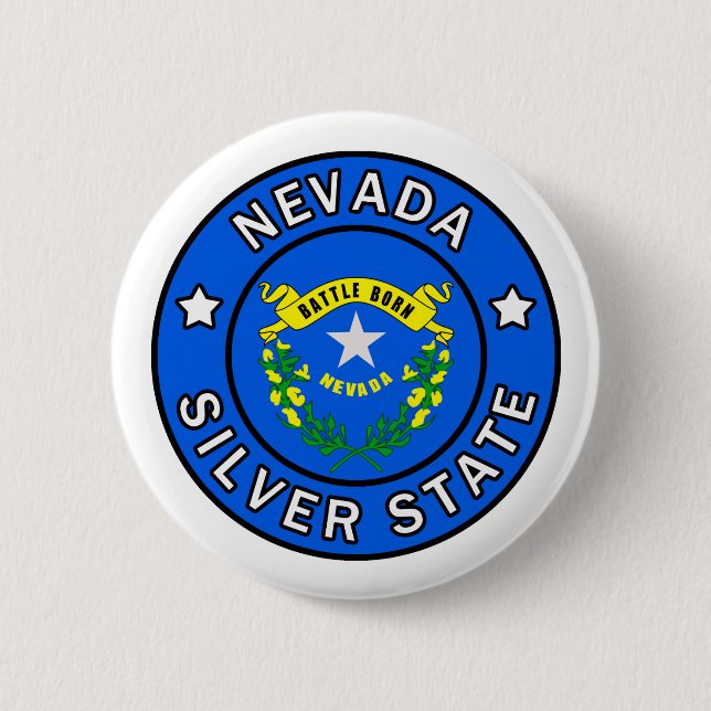 Nevada 6 Cm Round Badge (Front)