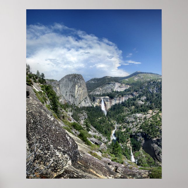 Nevada and Vernal Falls - Yosemite Poster (Front)