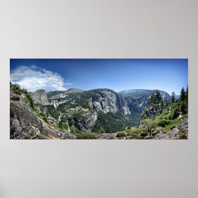 Nevada and Vernal Falls - Yosemite Poster (Front)