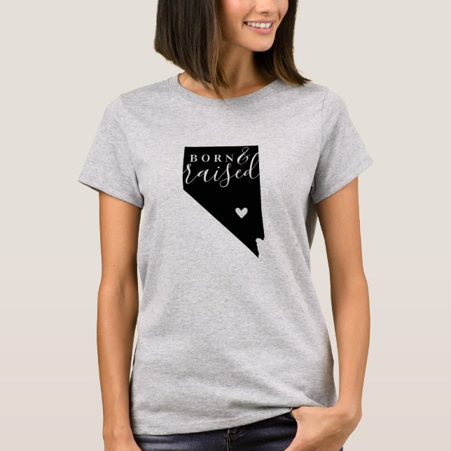 Nevada Born and Raised State Tee (Front)