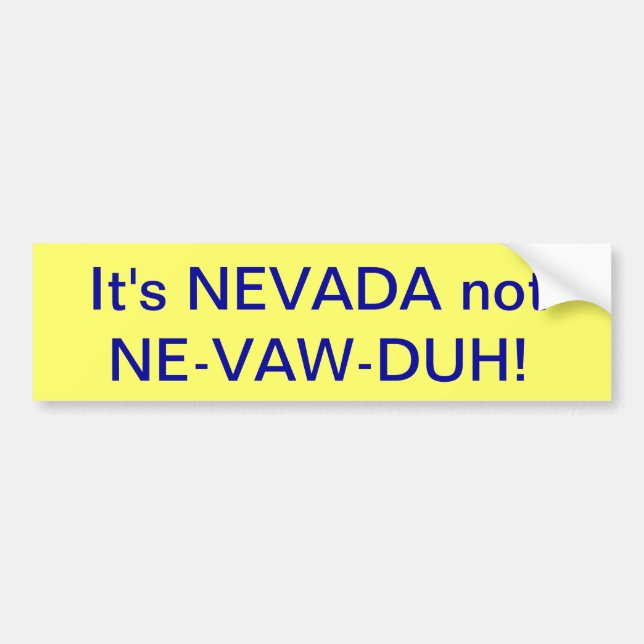 nevada bumbersticker bumper sticker (Front)