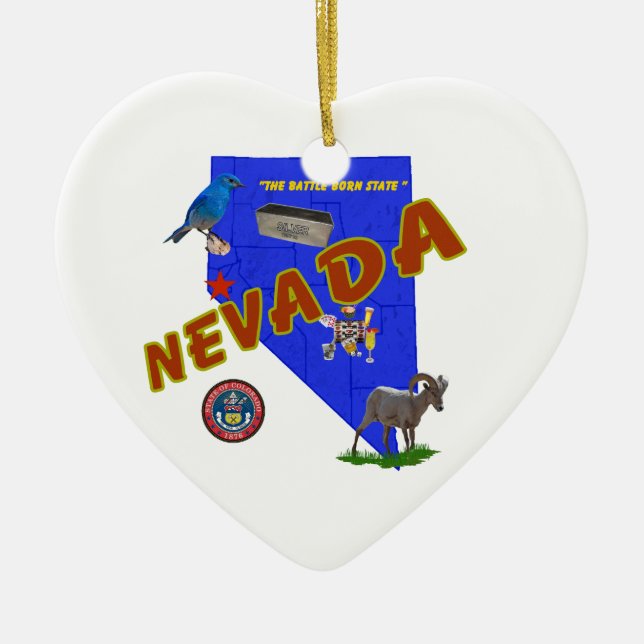 Nevada Ceramic Tree Decoration (Front)