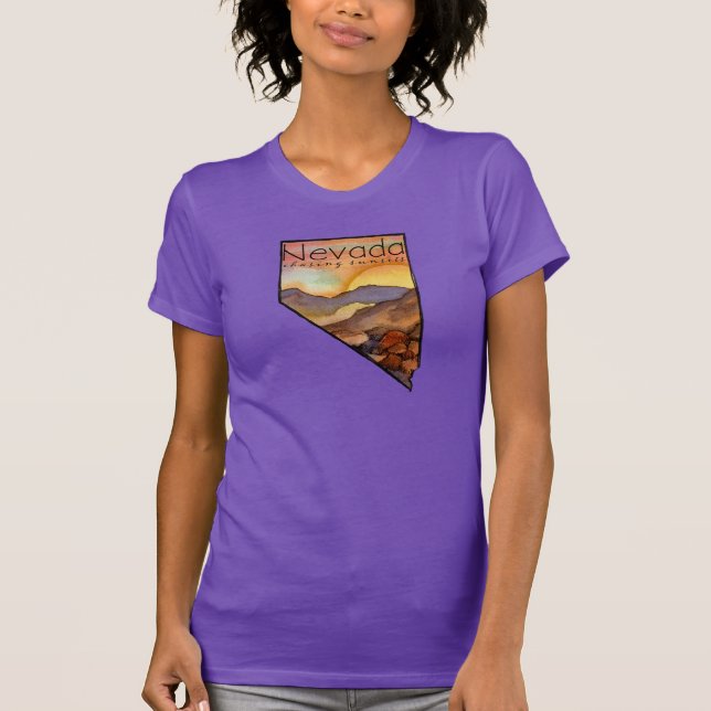 Nevada Chasing Sunsets Desert Mountain Landscape T-Shirt (Front)