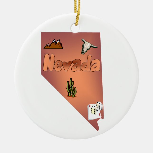 Nevada Christmas Tree Ornament (Front)