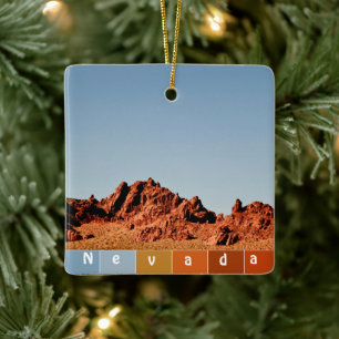 Nevada Desert Ceramic Ornament
