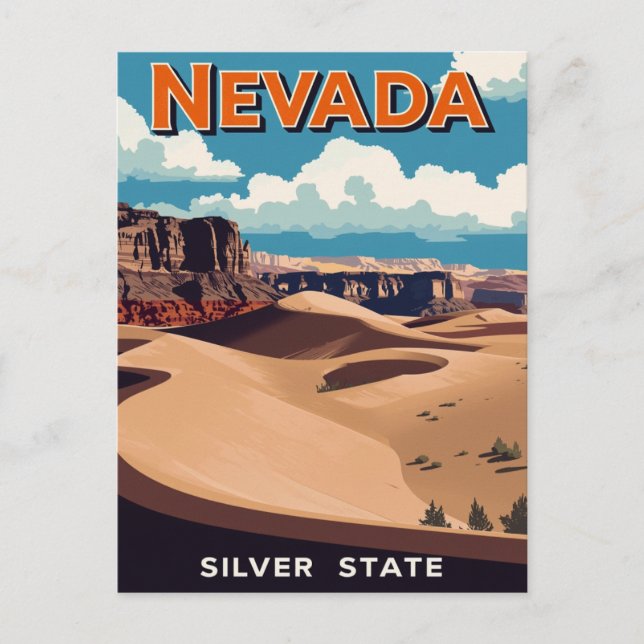 Nevada Desert Landscape Postcard (Front)