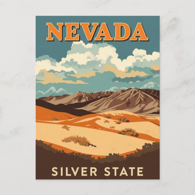 Nevada Desert Landscape Postcard (Front)
