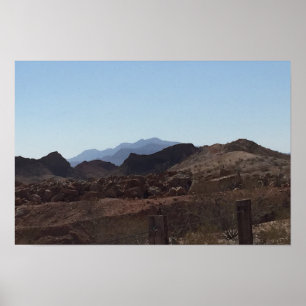Nevada Desert Mountains Poster