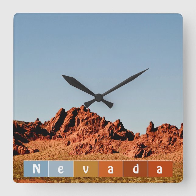 Nevada Desert  Square Wall Clock (Front)