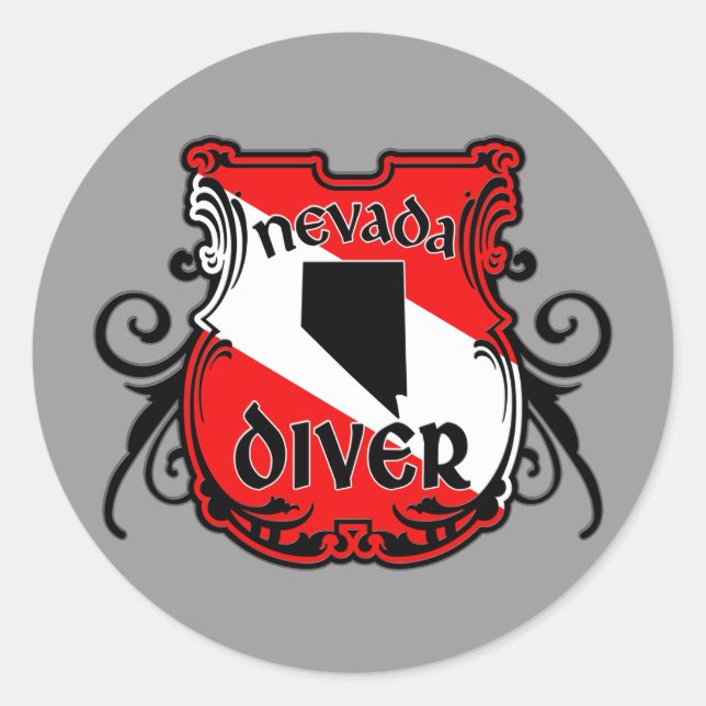 Nevada Diver Classic Round Sticker (Front)