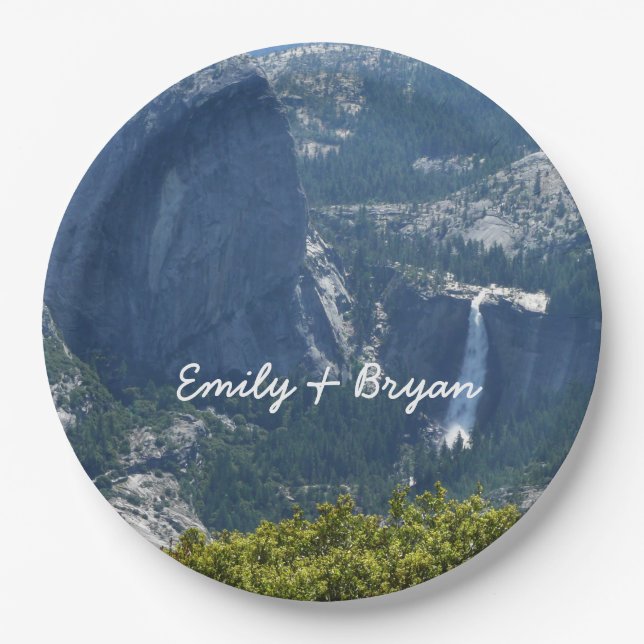 Nevada Falls from the Panorama Trail Paper Plate (Front)