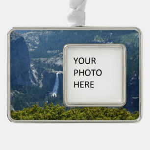 Nevada Falls from the Panorama Trail Silver Plated Framed Ornament