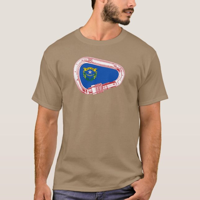 Nevada Flag Climbing Carabiner T-Shirt (Front)