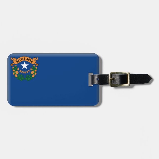 Nevada Flag Luggage Tag (Front Horizontal)