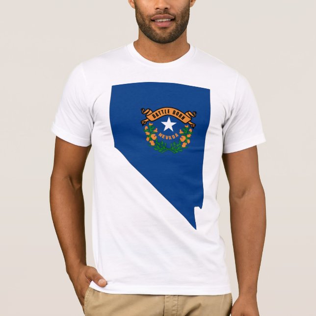 Nevada Flag Map T-Shirt (Front)