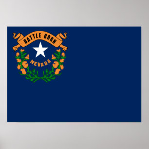 Nevada flag poster