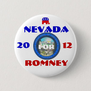 Nevada for Romney 2012 6 Cm Round Badge