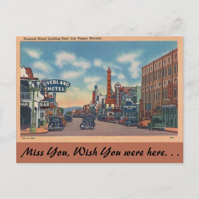 Nevada, Fremont Street, Las Vegas Postcard (Front)