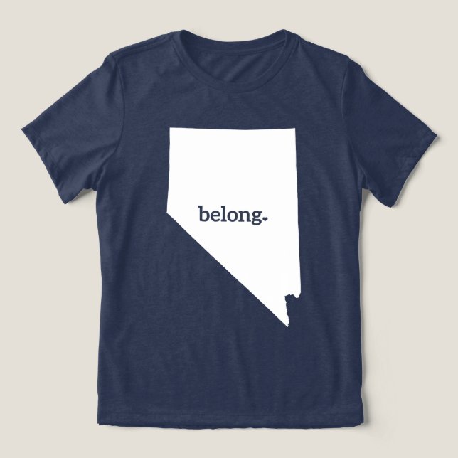 Nevada Heart Belongs, State Pride Tri-Blend Shirt (Design Front)