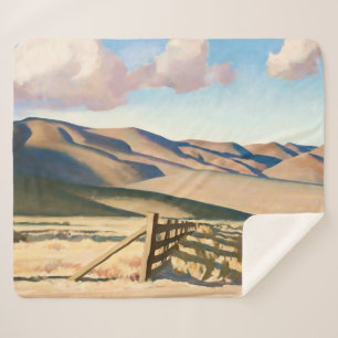 “Nevada Hills” by Maynard Dixon Sherpa Blanket