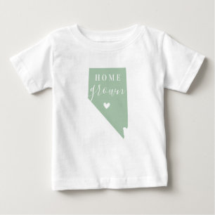 Nevada Home Grown Editable Colours State Map Baby T-Shirt