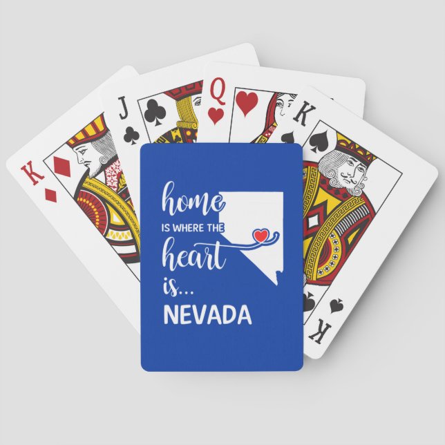 Nevada home is where the heart is playing cards (Back)