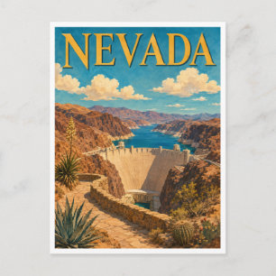 Nevada Hoover Dam GeoSaga Postcard