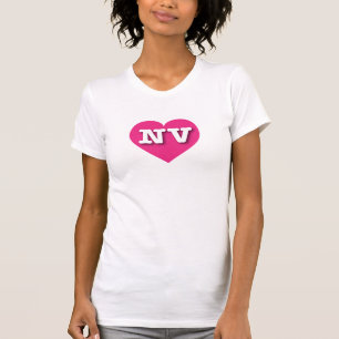 Nevada Hot Pink Heart - I love NV T-Shirt