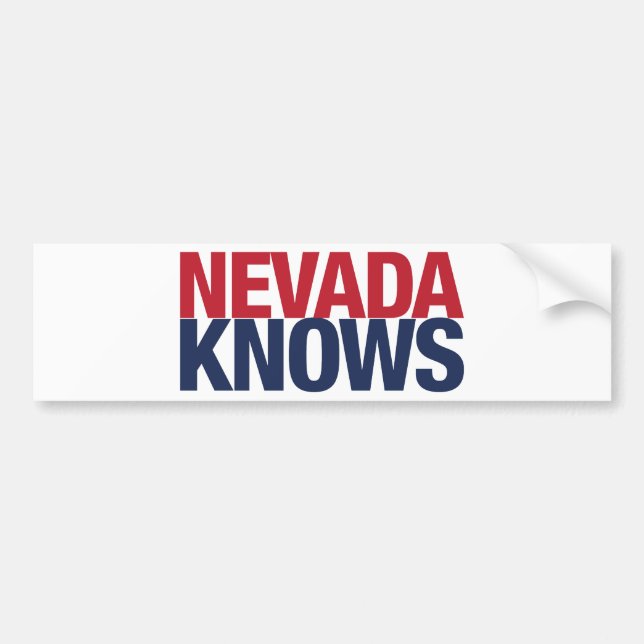 Nevada Knows Bumper Sticker (Front)