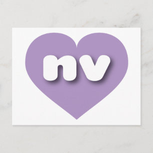 Nevada lavender heart - I love nv Postcard