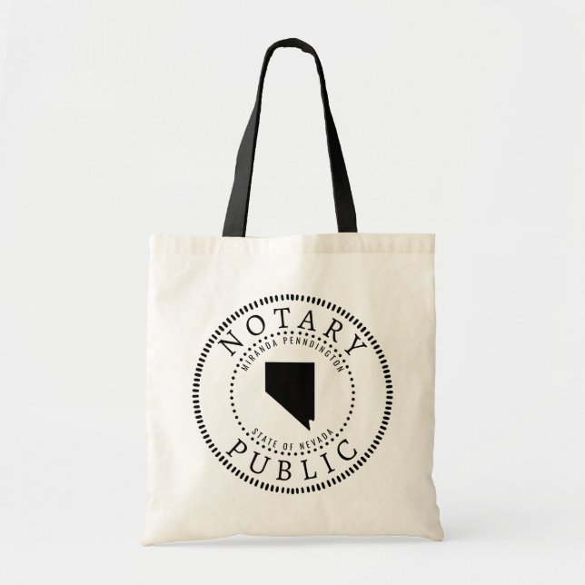 Nevada Notary Public Personalised Tote Bag (Front)