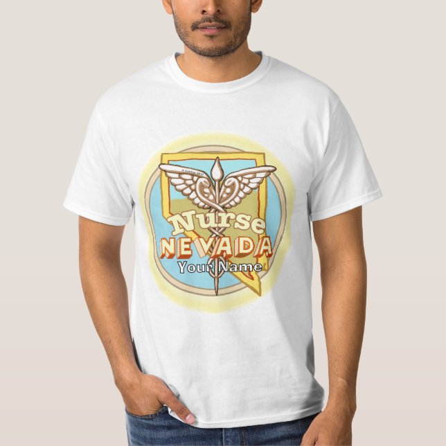 Nevada Nurse Caduceus  T-Shirt (Front)