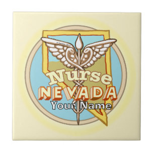 Nevada Nurse Caduceus Tile