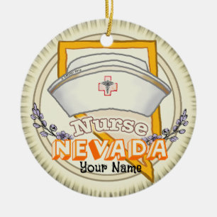 Nevada Nurse Ceramic Tree Decoration