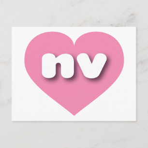 Nevada pink heart - I love nv Postcard