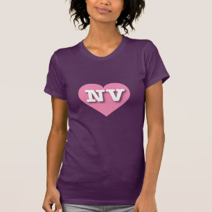 Nevada Pink Heart - I love NV T-Shirt