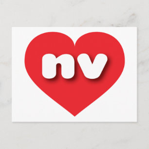 Nevada red heart - I love nv Postcard