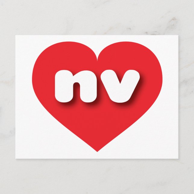 Nevada red heart - I love nv Postcard (Front)