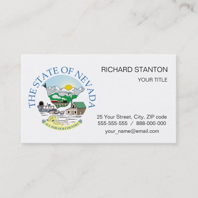 Nevada sign business card (Front)