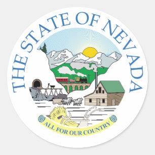 Nevada sign classic round sticker