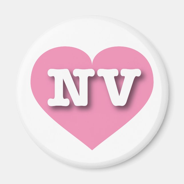 Nevada Solid Pink Heart - Big Love Magnet (Front)