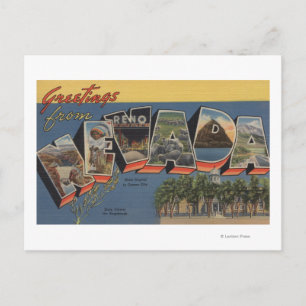 Nevada (State Capital/Flower) Postcard