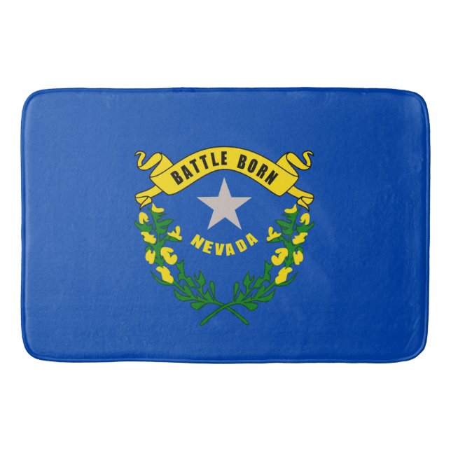 Nevada State Flag Design Bath Mat (Front)