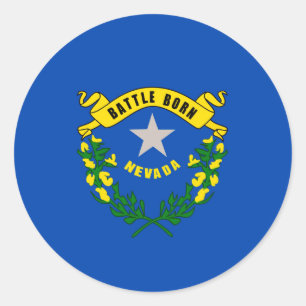 Nevada State Flag Design Classic Round Sticker