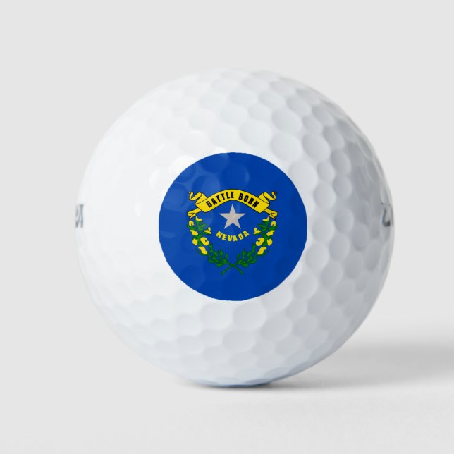 Nevada State Flag Design Golf Balls (Front)
