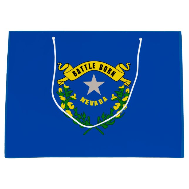 Nevada State Flag Design Large Gift Bag (Front)