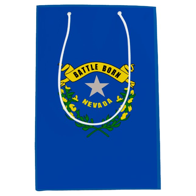 Nevada State Flag Design Medium Gift Bag (Front)